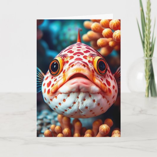 Cute Fish Close Up | Checking On You Kaart (Voorkant)