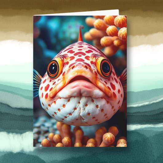 Cute Fish Close Up | Checking On You Kaart