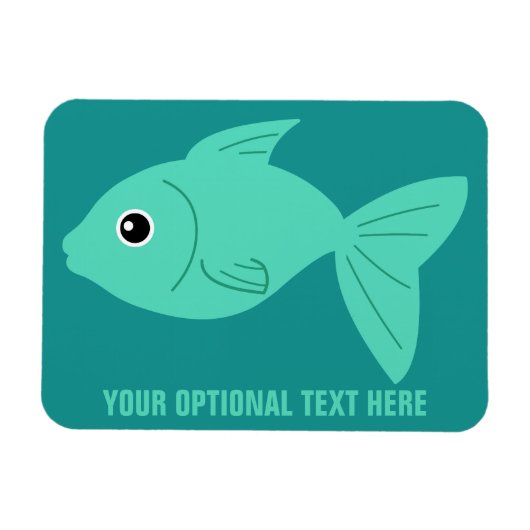 Cute Fish douane magnet Magneet (Horizontaal)