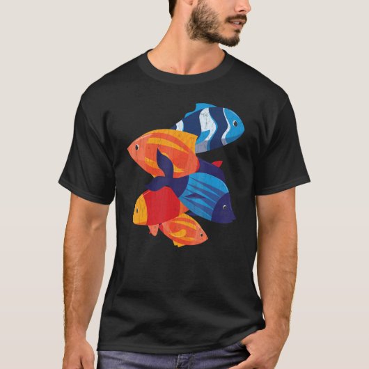 Cute Fish Fisheting Aquarist Aquarium Graphic T-shirt (Voorkant)