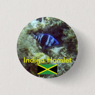 Cute Fish, Indigo Hamlet, Jamaica Ronde Button 3,2 Cm