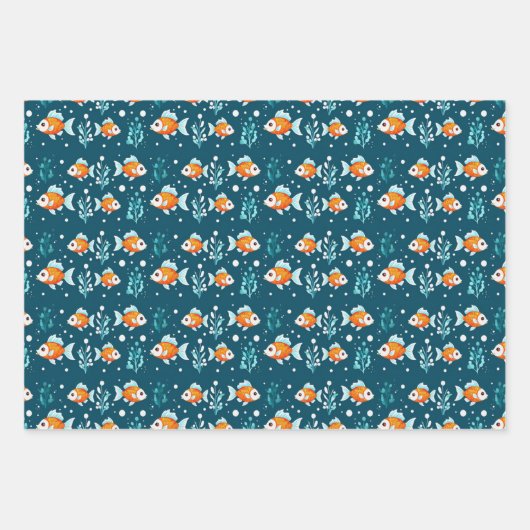 Cute Fish Inpakpapier Vel (Voorkant 3)