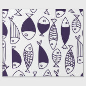 Cute fish. Kids background. Seamless pattern. Can Cadeaupapier (Vlak)