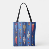 Cute fish. Kids background. Seamless pattern Tote Bag (Achterkant)