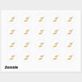 Cute Fish Magnet Ronde Sticker (Vel)