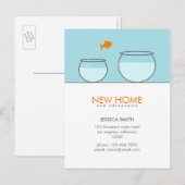 Cute Fish New Home Funny Briefkaarten (Voorkant / Achterkant)