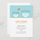 Cute Fish New Home Funny kondiging Aankondiging (Voorkant / Achterkant)