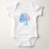 Cute Fish One Piece Baby Bodysuit (Voorkant)