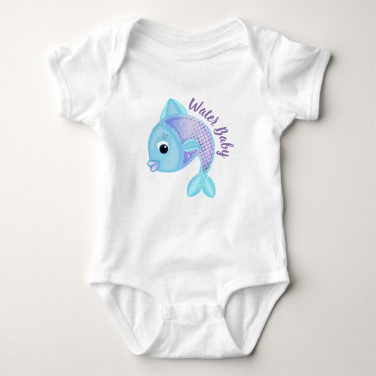 Cute Fish One Piece Baby Bodysuit (Voorkant)