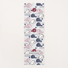 Cute Fish Pattern, aangepaste naam yoga mat
