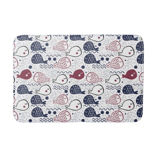 Cute Fish Pattern badmatten (Voorkant)