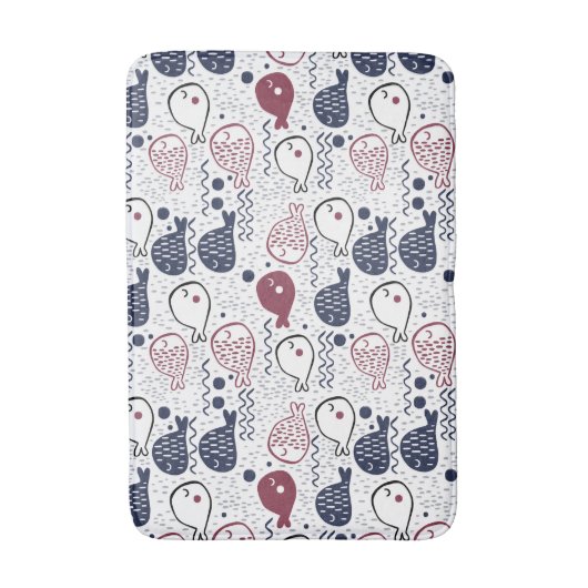 Cute Fish Pattern badmatten (Voorkant Verticaal)