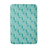 Cute Fish Pattern Blauwgroen Green Badmat (Voorkant Verticaal)
