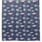 Cute Fish Pattern douchergordijn Douchegordijn (Voorkant)