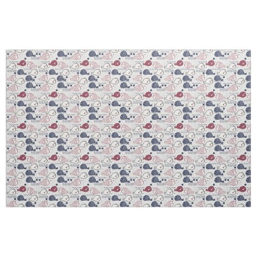 Cute Fish Pattern fabric Stof (Yard (91,4 cm))
