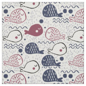 Cute Fish Pattern fabric Stof (Swatch)