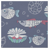 Cute Fish Pattern fabric Stof (Close Up)