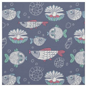 Cute Fish Pattern fabric Stof (Swatch)