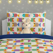 Cute Fish Pattern on Cream Kussensloop