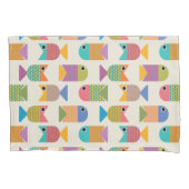 Cute Fish Pattern on Cream Kussensloop (Voorkant)