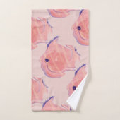 Cute Fish Pink Towel Bad Handdoek (Handdoek)