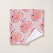 Cute Fish Pink Towel Bad Handdoek (Wasdoekje)
