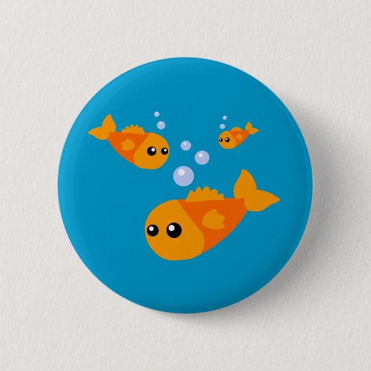 Cute Fish Ronde Button 5,7 Cm (Voorkant)