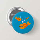 Cute Fish Ronde Button 5,7 Cm (Voorkant /achterkant)