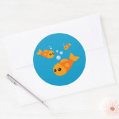 Cute Fish Ronde Sticker (Envelop)
