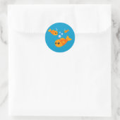 Cute Fish Ronde Sticker (Tas)