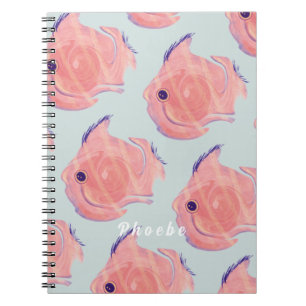 Cute Fish Spiral Photo Notitieboek