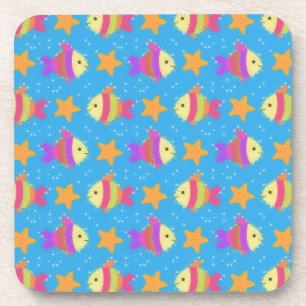 Cute Fish & Starfish Pattern Drankjes Onderzetter