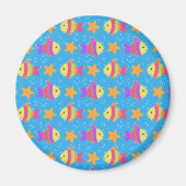 Cute Fish & Starfish Pattern Magneet (Voorkant)