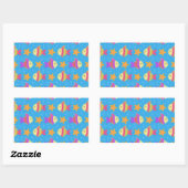 Cute Fish & Starfish Pattern Rechthoekige Sticker (Vel)