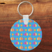 Cute Fish & Starfish Pattern Sleutelhanger (Voorkant)