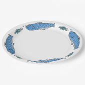 Cute Fish Surround Paper Borden Papieren Bordje (Gekanteld)