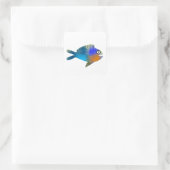 Cute Fish Vierkante Sticker (Tas)