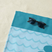 Cute Fish Waves for Days Personalized Kids Strandlaken (In situ)