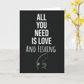 Cute Fishing Cards Little Fisherman Angling Fisher Kaart (Gele Bloem)