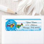 Cute Fishy Bubbles Baby shower Thema Etiket (Insitu)