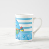 Cute Fishy Bubbles Baby shower Thema Porselein Kop (Rechts)