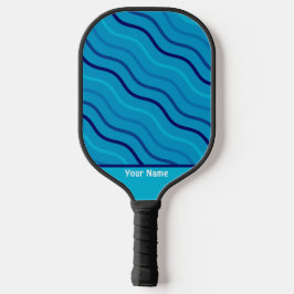 Cute fitness streep blauw koel pickleball paddle