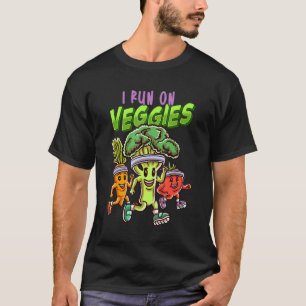 Cute Fitness Trainer ik ren op Veggies Gym Cardio T-shirt