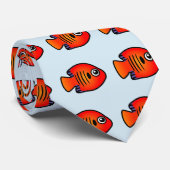 Cute Flame Angelfish Stropdas (Opgerold)