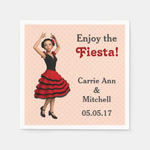 Cute Flamenco Dancer (Gepersonaliseerd) Servetten
