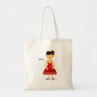Cute Flamenco Dancer Shopping Bag Tote Bag