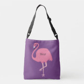 Cute Flamingo aangepaste monogram zakken Crossbody Tas (Achterkant)