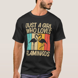 Cute Flamingo Art voor meisjes Kinder Flamingo Bir T-shirt