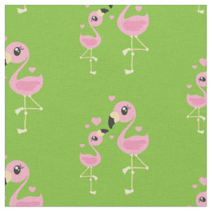Cute Flamingo Baby Nursery Decor Fabric Stof