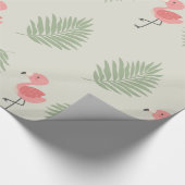 Cute Flamingo baby shower Cadeaupapier (Hoek)